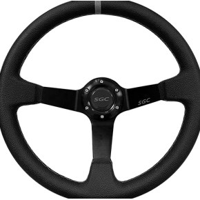Steering Wheel Concave-Black W/Gray Stripe (SW03)