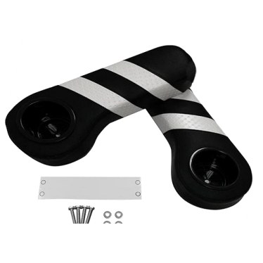 Armrests-Two White Stripes W / Cupholder (SET OF2)